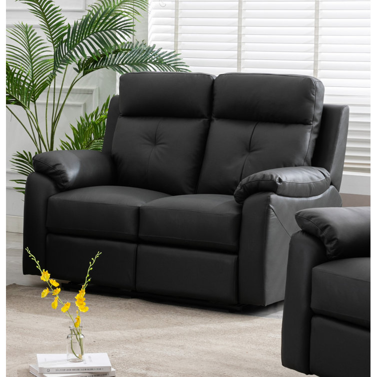 Wade Logan Milano 2 Piece Leather Reclining Sofa Set Wayfair.co.uk